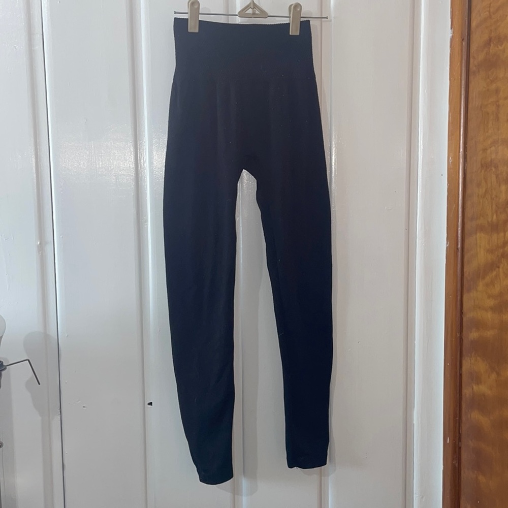 Black Leggings with a large waistband